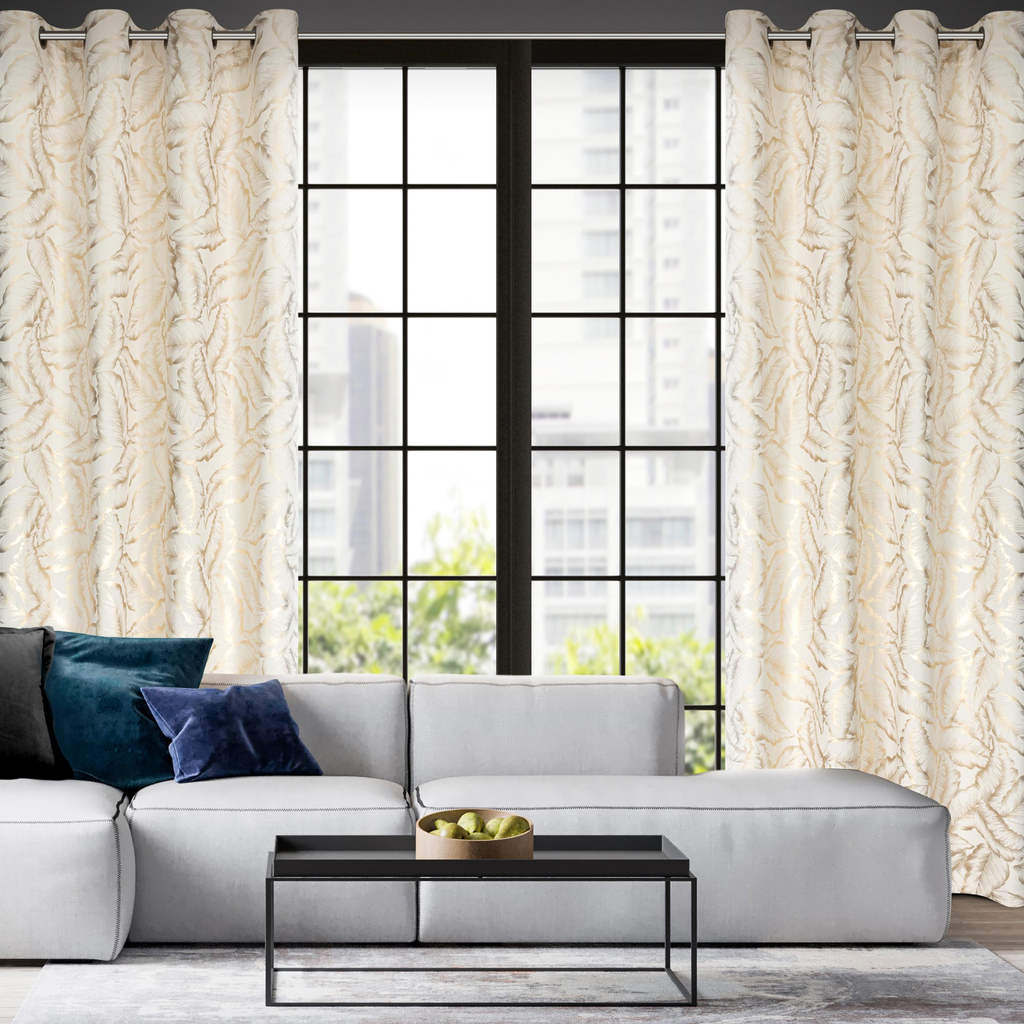 Záves na kolieskach krémová MILENA 140x250 cm