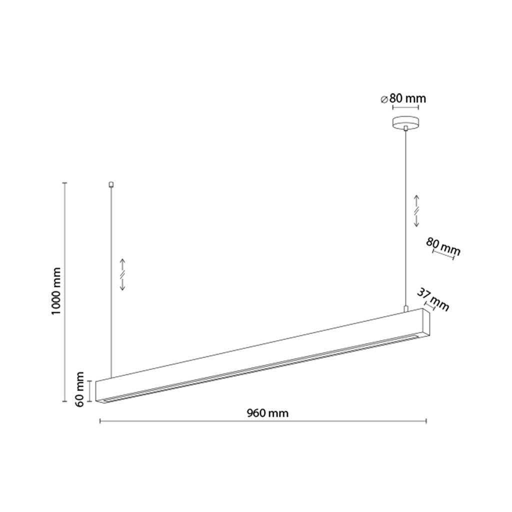 Závesné LED svietidlo vo farbe svetlého dreva TEO