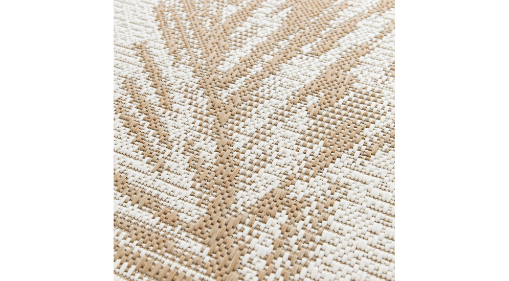Béžový koberec s listami 120x170 cm