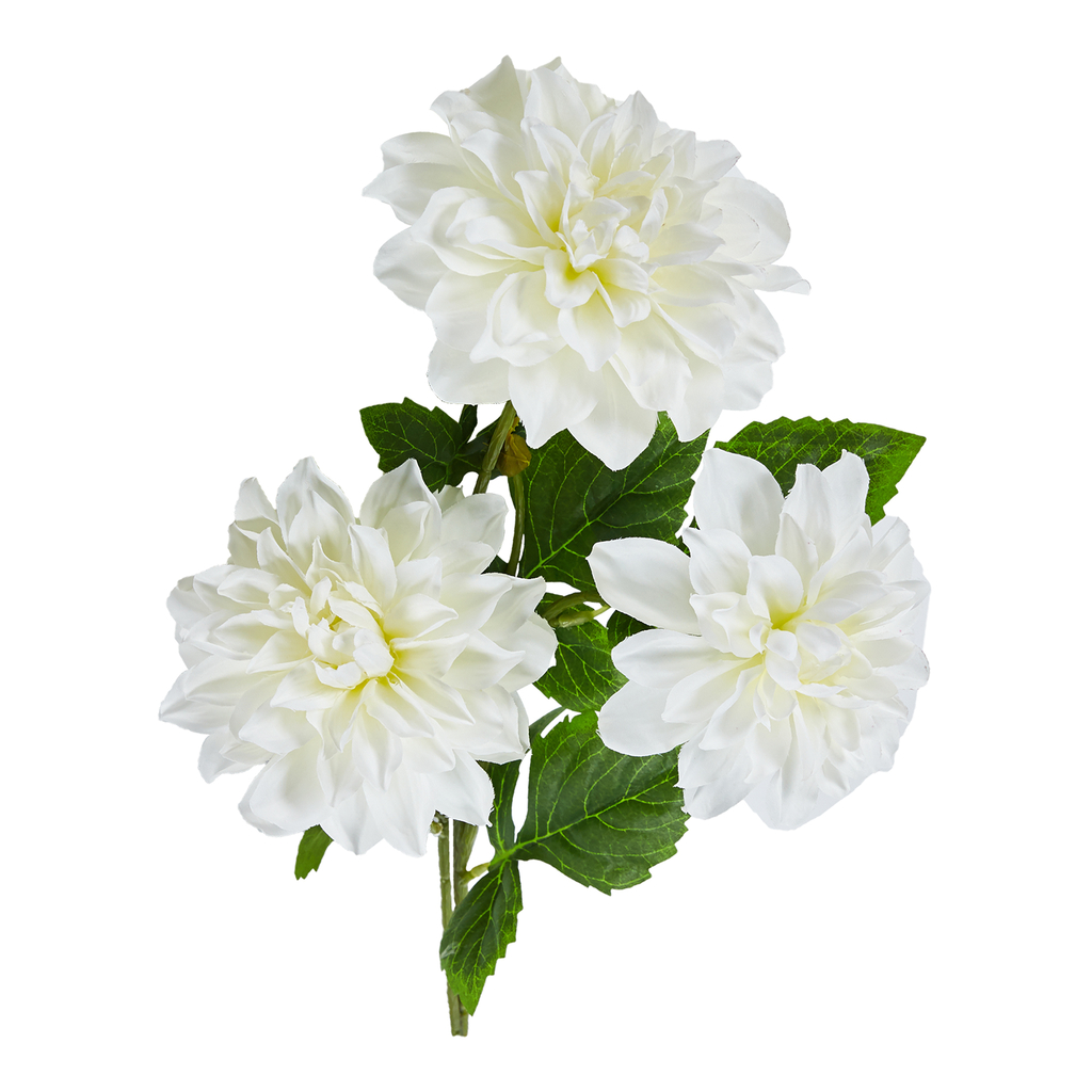 Umelý kvet biela dalia 66 cm