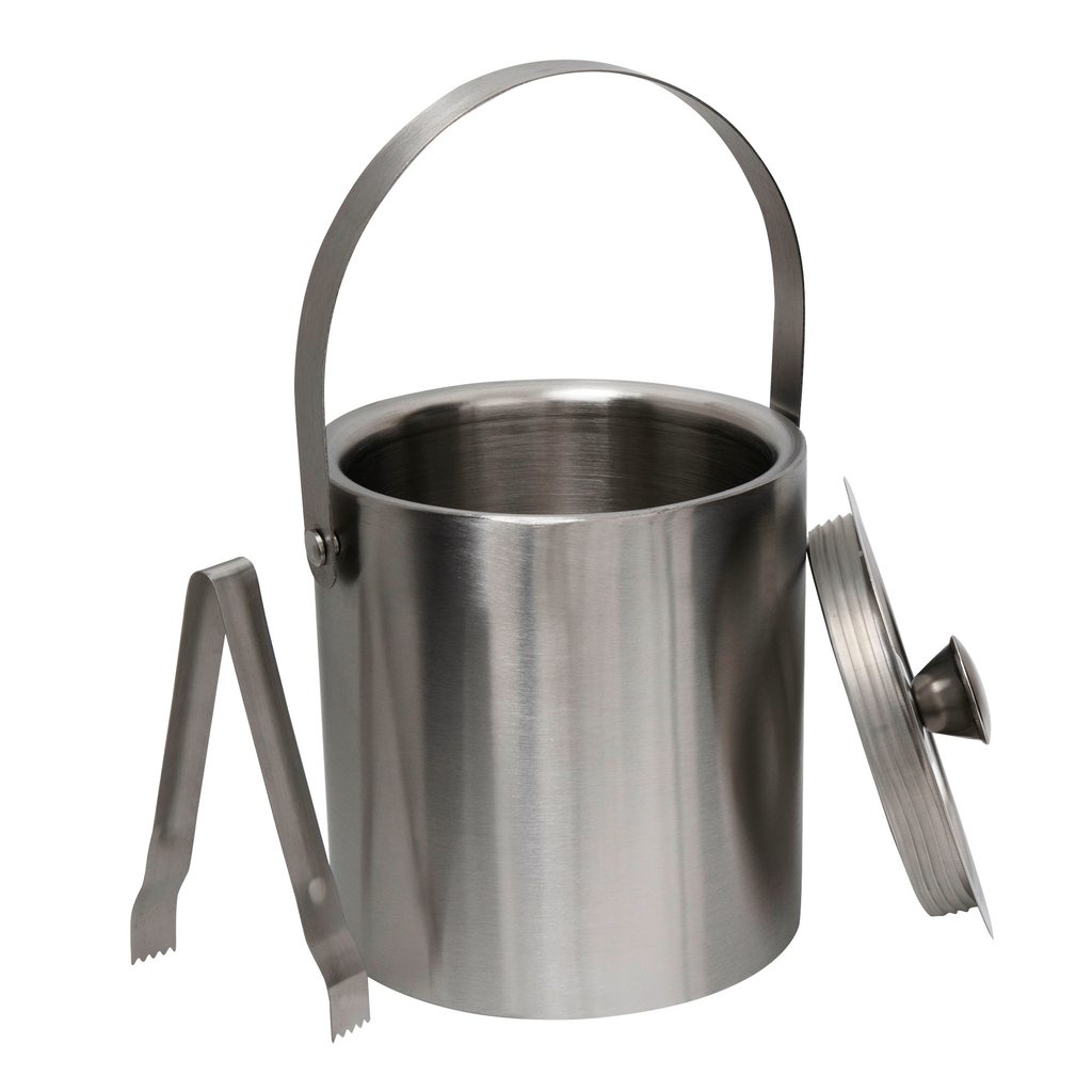 Kovové vedro na ľad s kliešťami