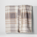 Béžová károvaná deka TYLOR 150x200 cm