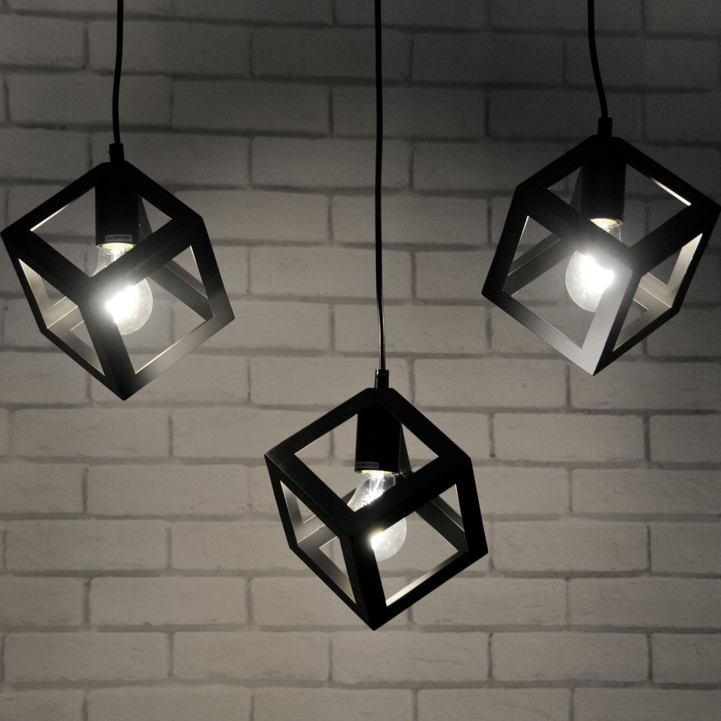 Visiaca lampa geometrická 3-bodová SWEDEN WOOD