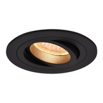 Zapustené bodové svietidlo s okrúhlym rámom čierne RONDOO