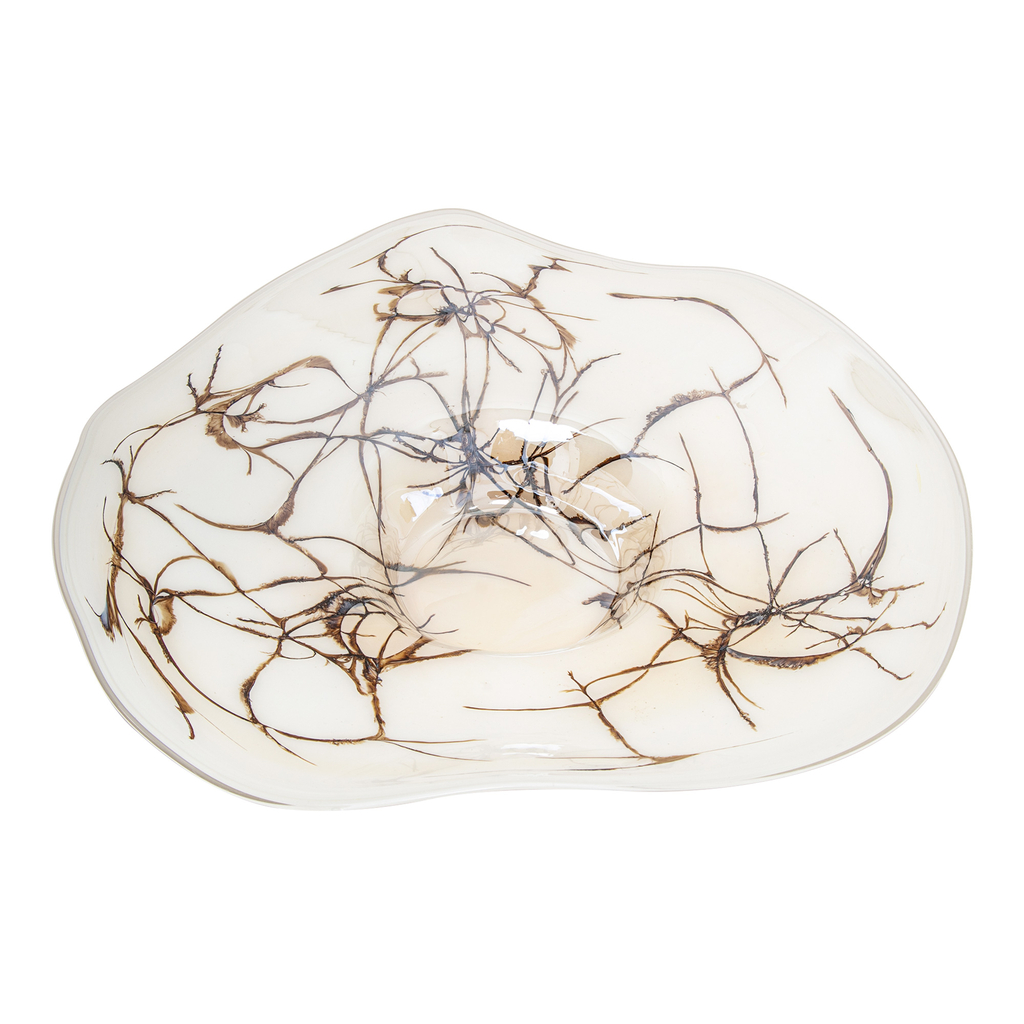 Servírovací tanier RETRO biely 45 cm