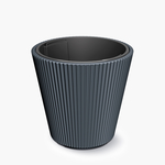 Kužeľový kvetináč MILLY antracitový 46,7 cm