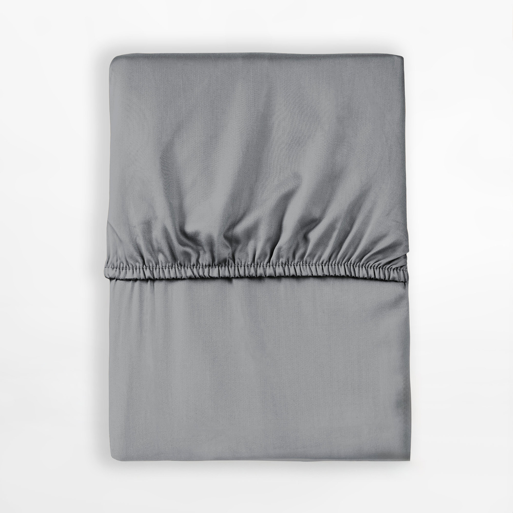 Saténové prestieradlo s gumičkou sivé PURE 160x200 cm