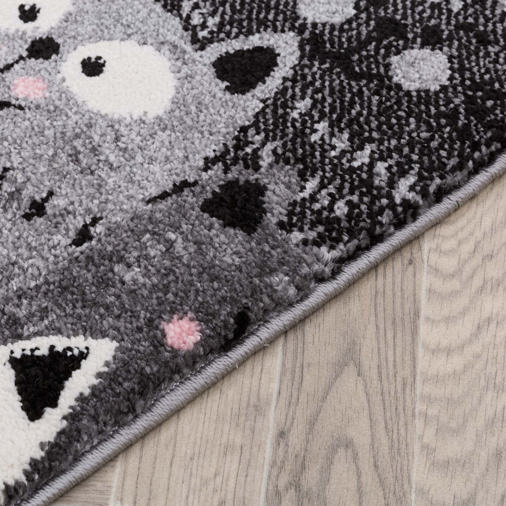 Sivý koberec, mačky HAPPY 120x170 cm
