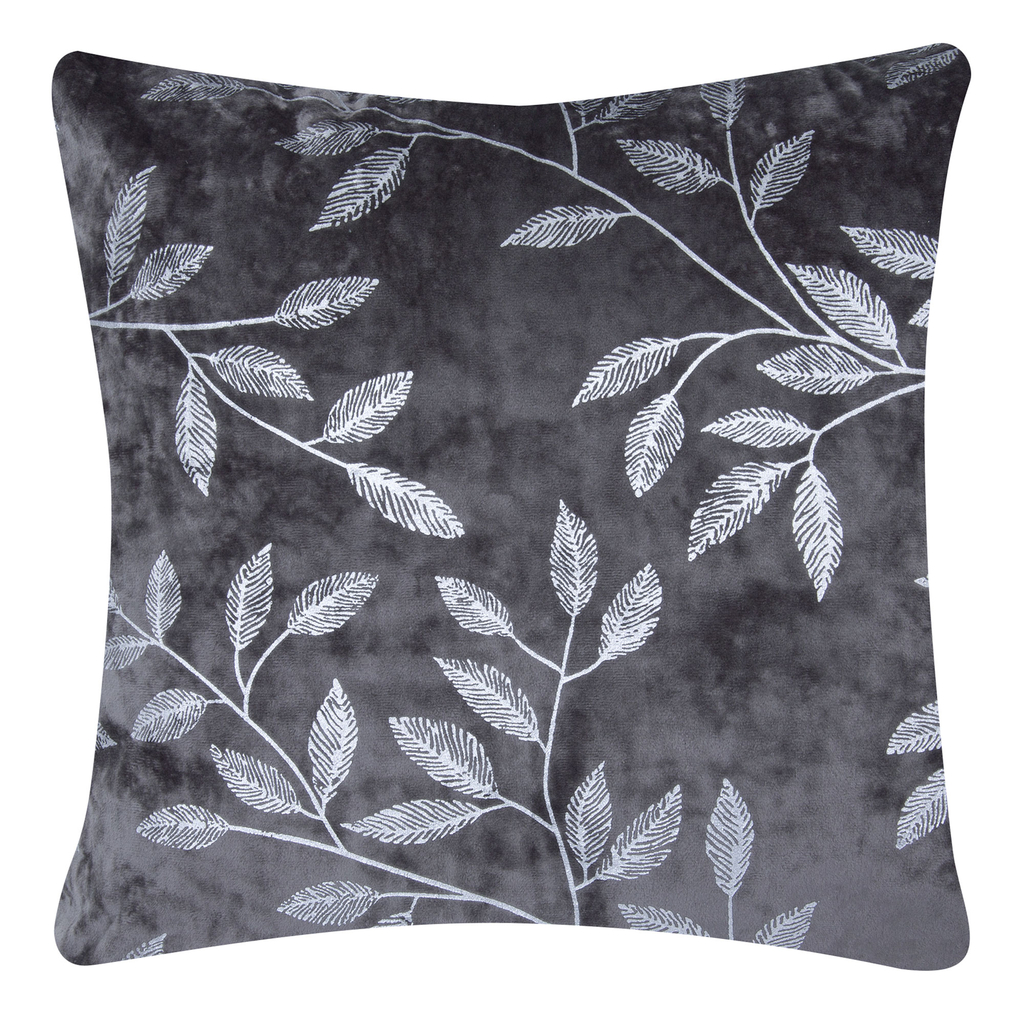 Dekoratívna obliečka na vankúš zamatová sivá MIRAGE 45x45 cm