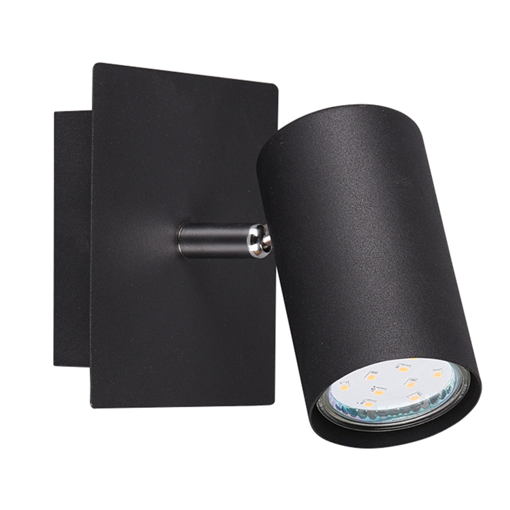 Reflektorové čierne nástenné svietidlo MARLEY