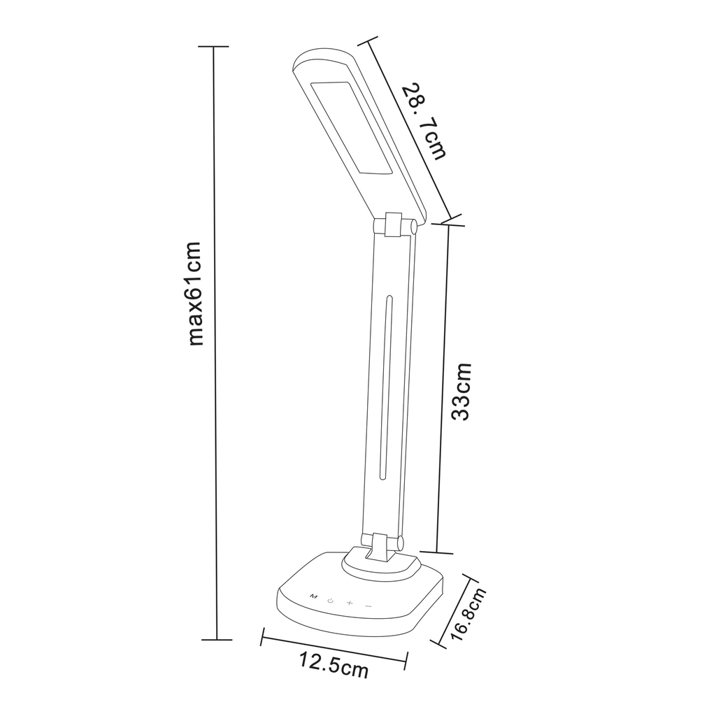 Stolné svietidlo LED 1601 čierne