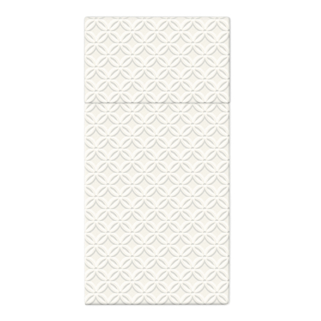 Biele obrúsky s vreckom na príbor POCKET INSPIRATION MODERN 16 ks.