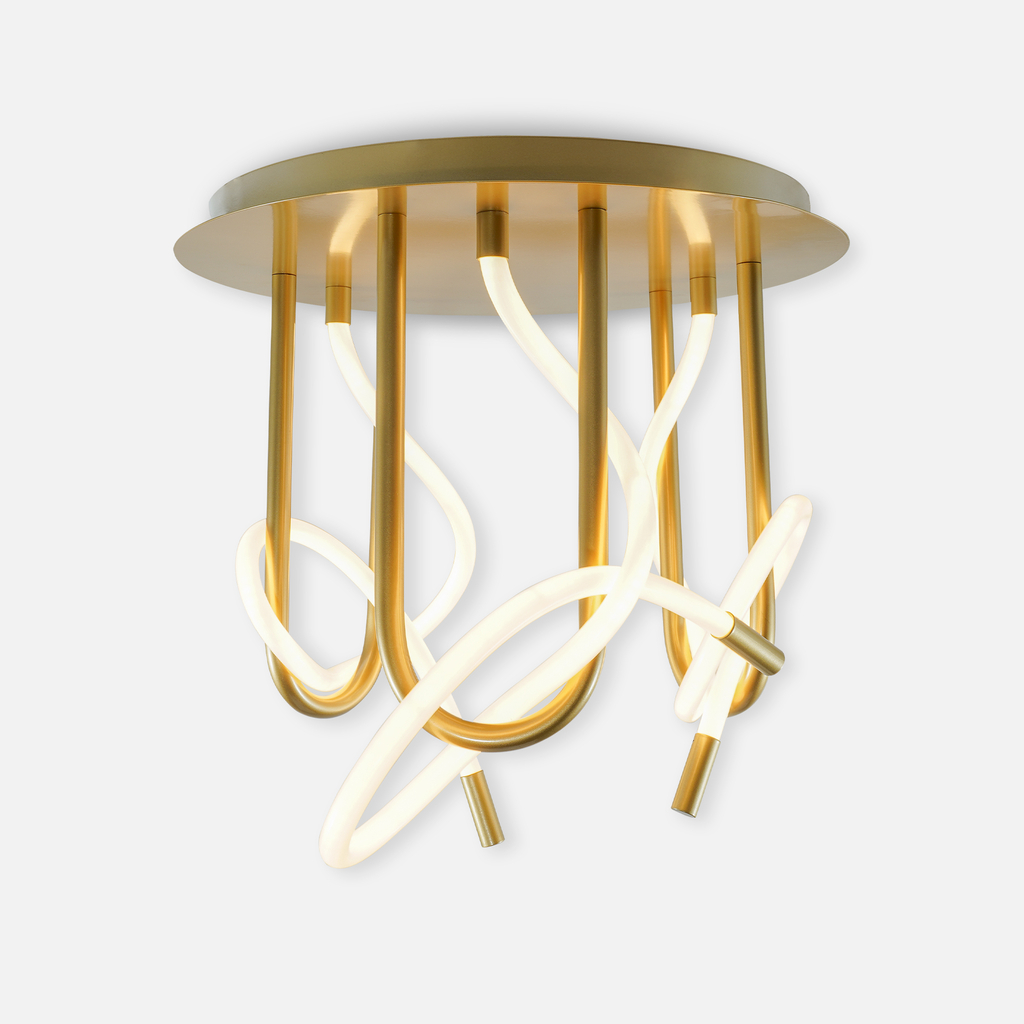 Stropné LED svietidlo v zlatej farbe BALBO 50 cm