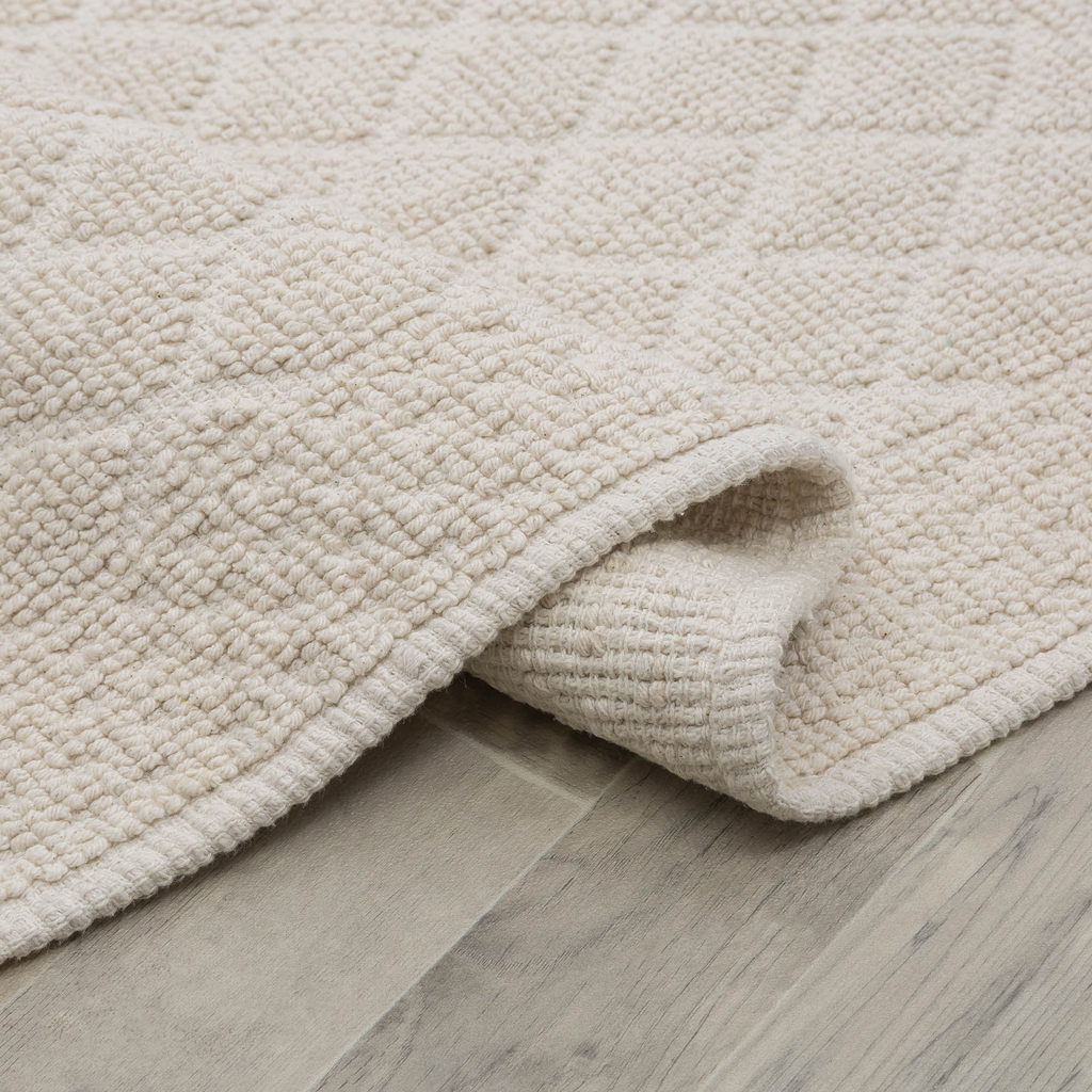 Geometrický koberec OSLO v kosoštvorcoch, krémový 50x80 cm