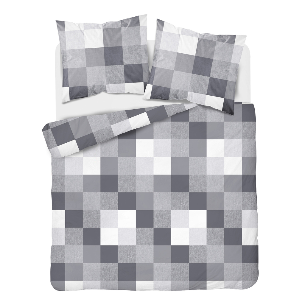 Súprava posteľnej bielizne z bavlneného saténu s geometrickými vzormi ŠTVORCE 220x200 cm