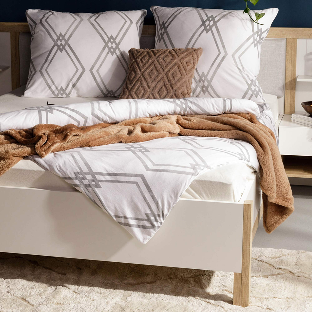 Geometrická bavlnená posteľná bielizeň JERSEYLOVE 220x200 cm