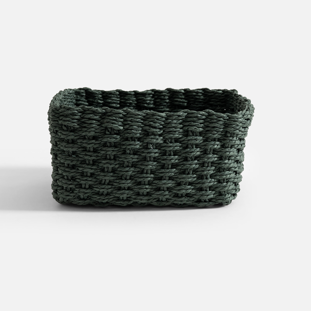 Súprava 3 úložných košov v zelenej farbe