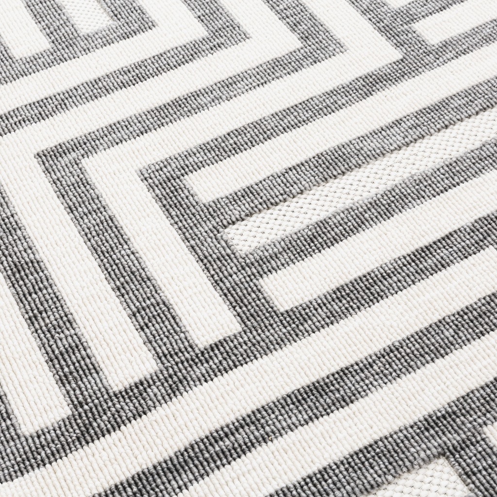 Vonkajší koberec STIARNA so sivým vzorom 80x150 cm