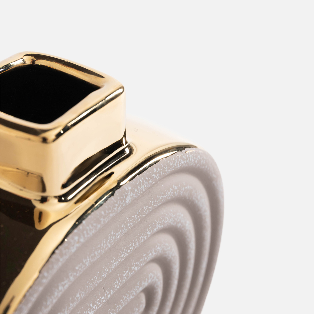 Váza glamour sivo-zlatá 15 cm