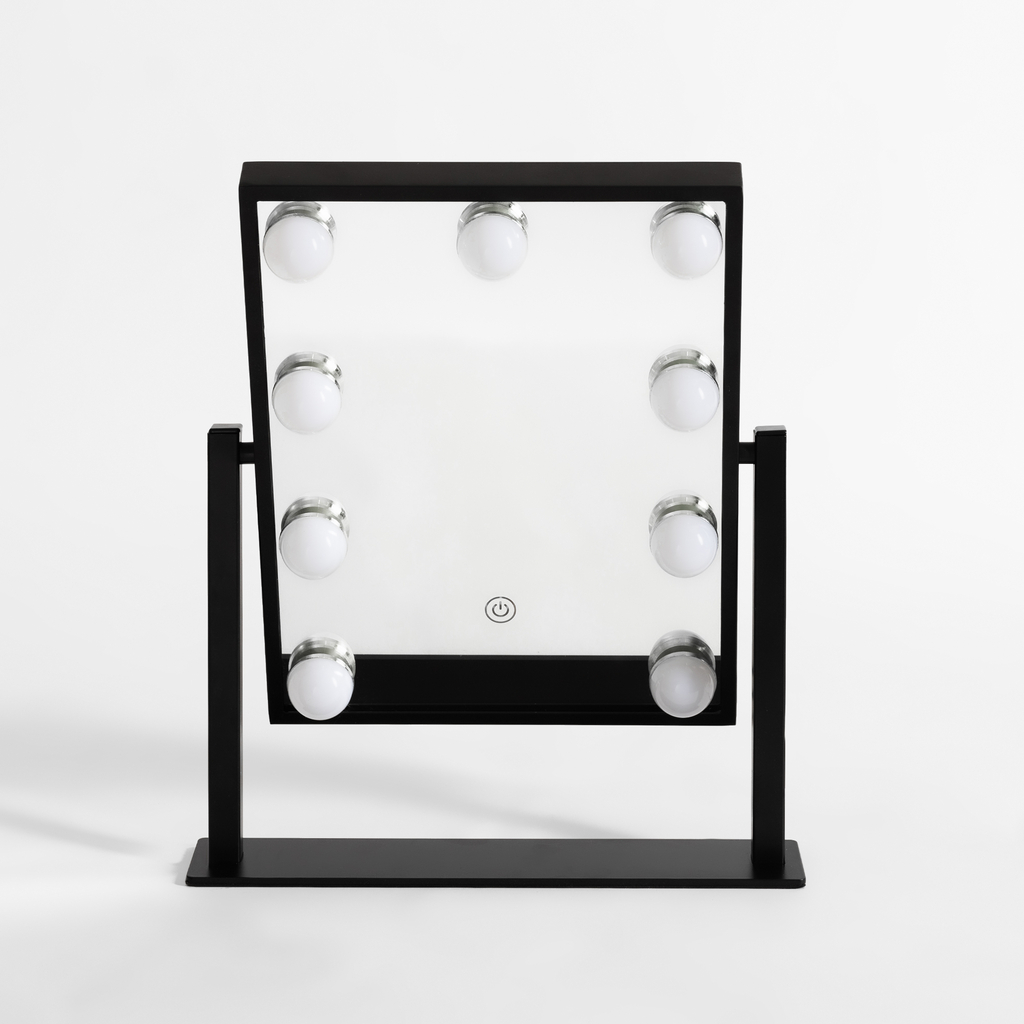 Zrkadlo s LED osvetlením čierne