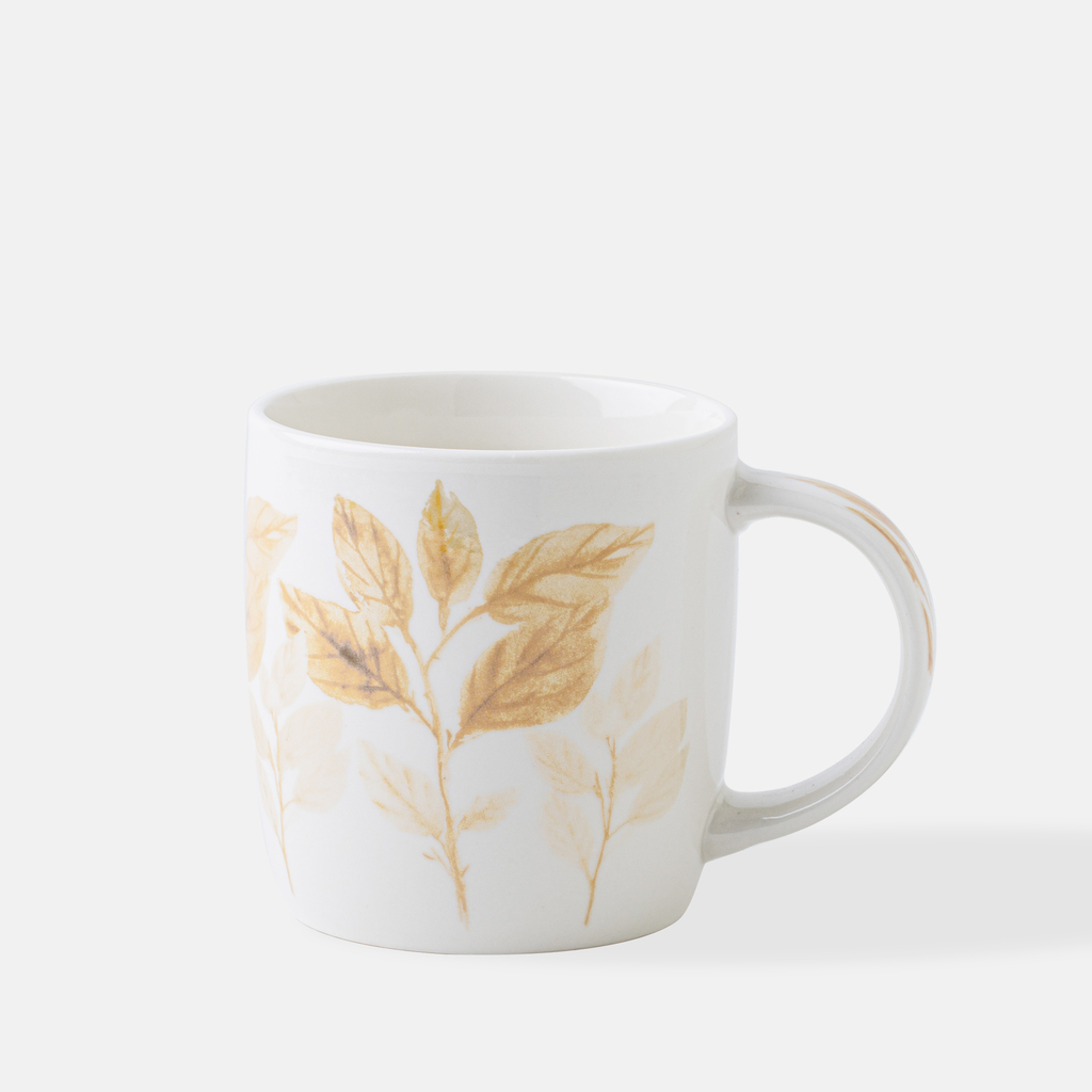 Porcelánový hrnček so žltými listami 365 ml