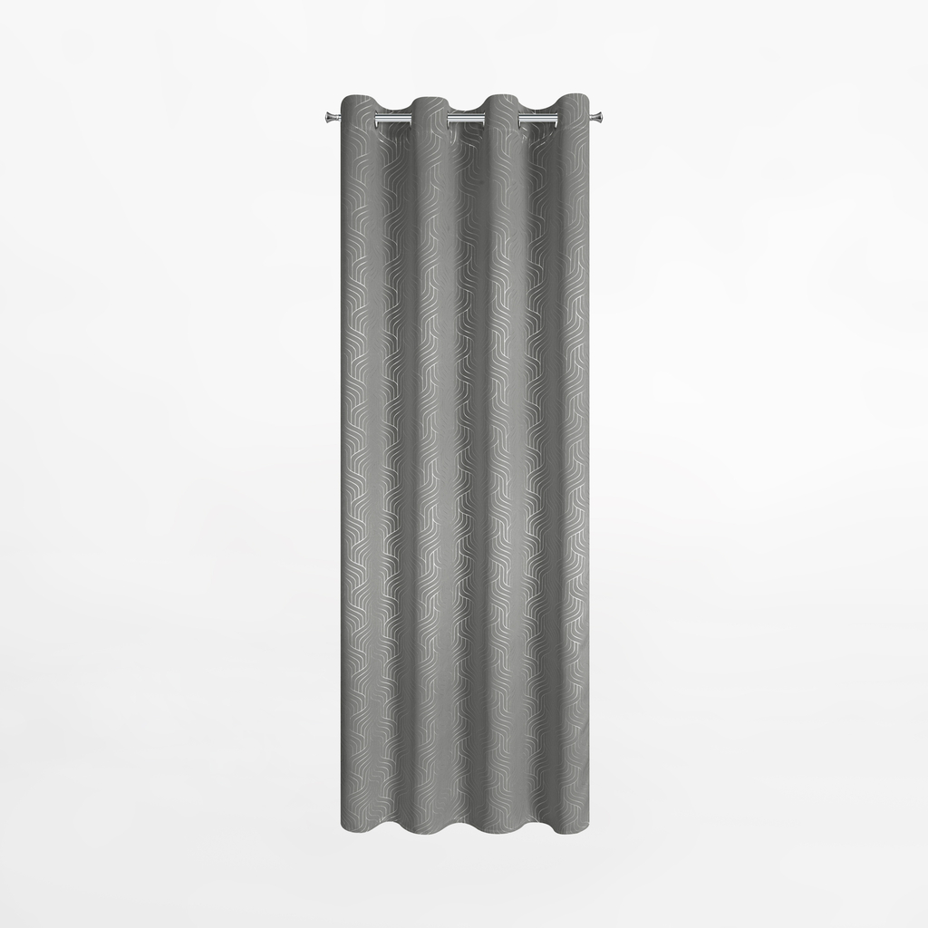 Záves na priechodkách v striebornej farbe OLETA 140x250 cm