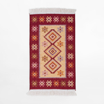 Etno koberec ALBORG v bordovej farbe 50x80 cm