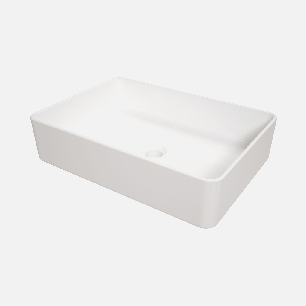 Keramické umývadlo na dosku biele SQUERE 50,5 cm
