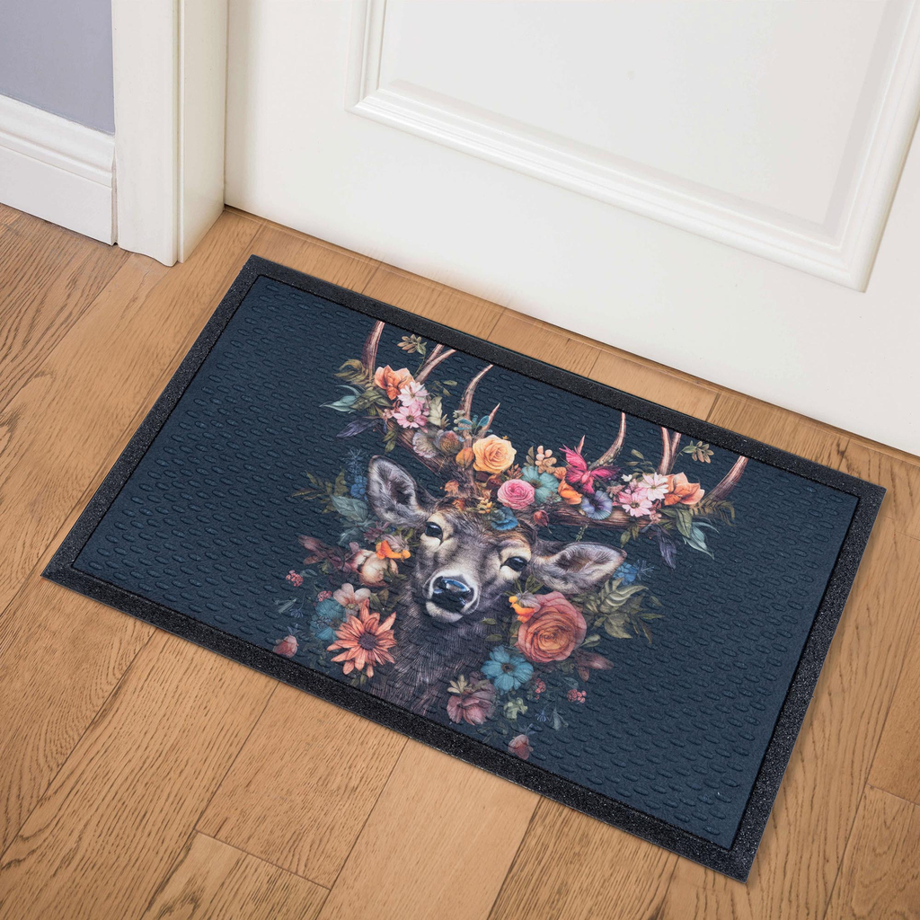 Gumená rohožka s jeleňom LIMA 45x75cm