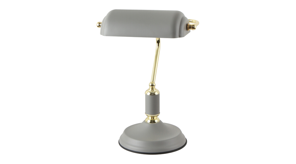 ROMA sivo-zlatá retro stolná lampa