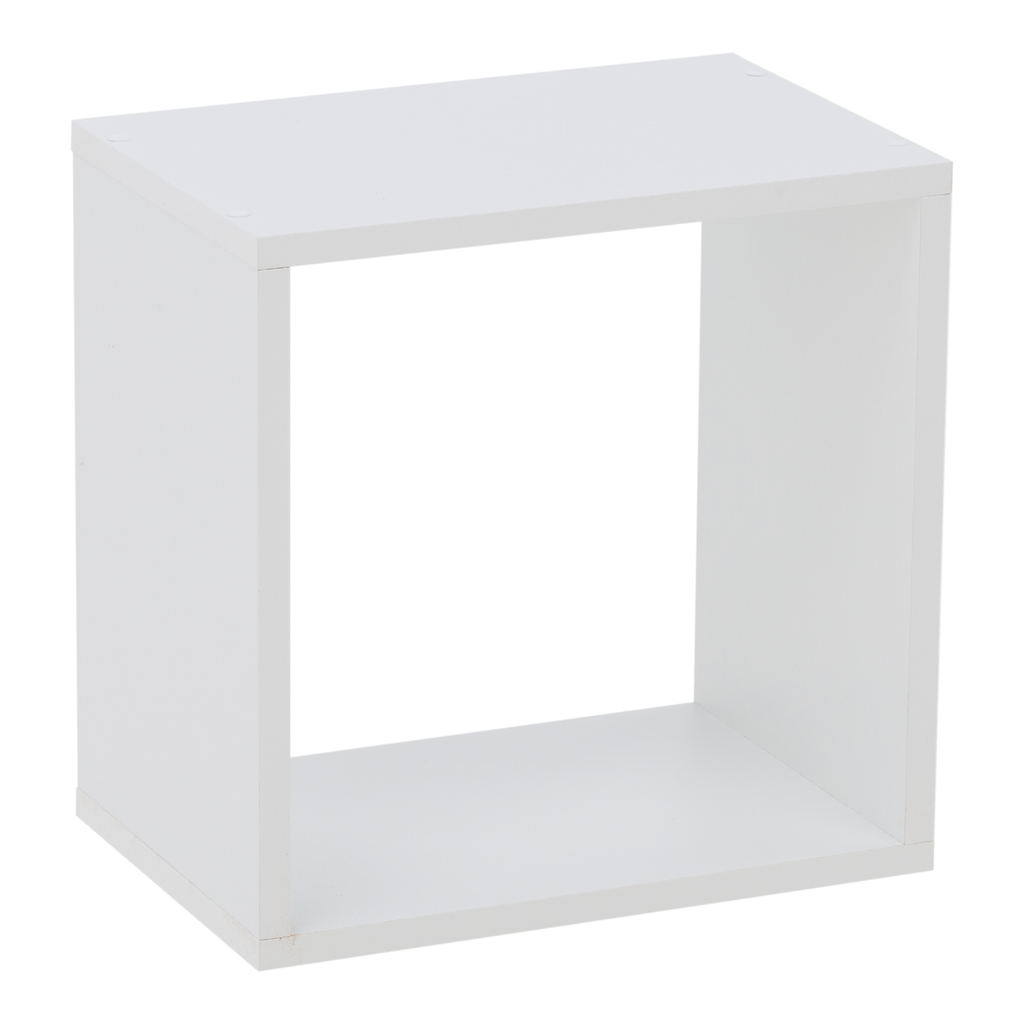 Štvorcová biela polica TRIO