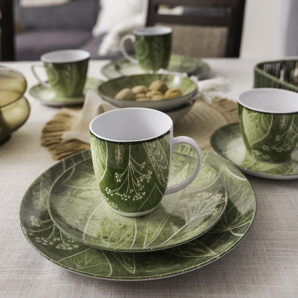 Jedálenský tanier ŠTYRI ROČNÉ OBDOBIA zelený 27 cm