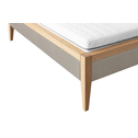 Dubový rám postele LUNA béžový 160x200 cm