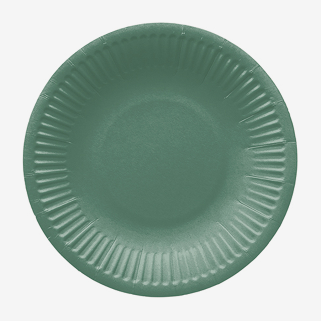 Papierové taniere MONOCOLOR zelené 18 cm, 8 kusov