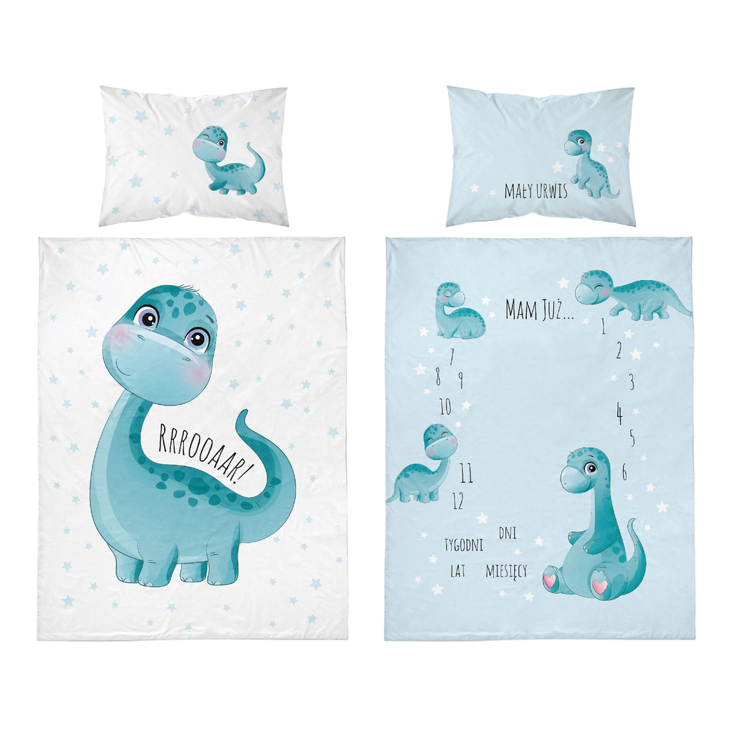 Bavlnené obliečky MALÝ DINOSAURUS 100x135 cm