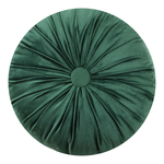 Dekoratívny okrúhly vankúš SELMA tmavozelený 40 cm