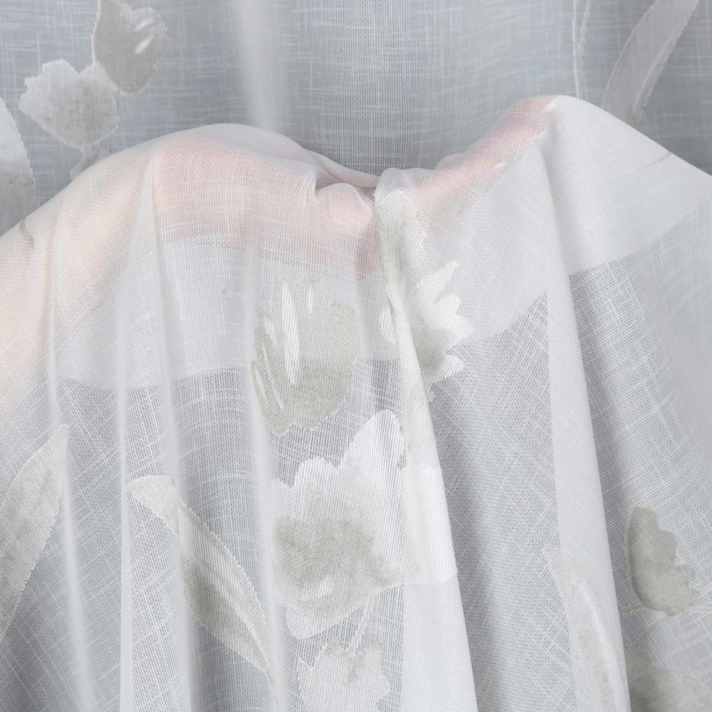 Záclona s priechodkami bielo-béžová ISABEL 140x250 cm