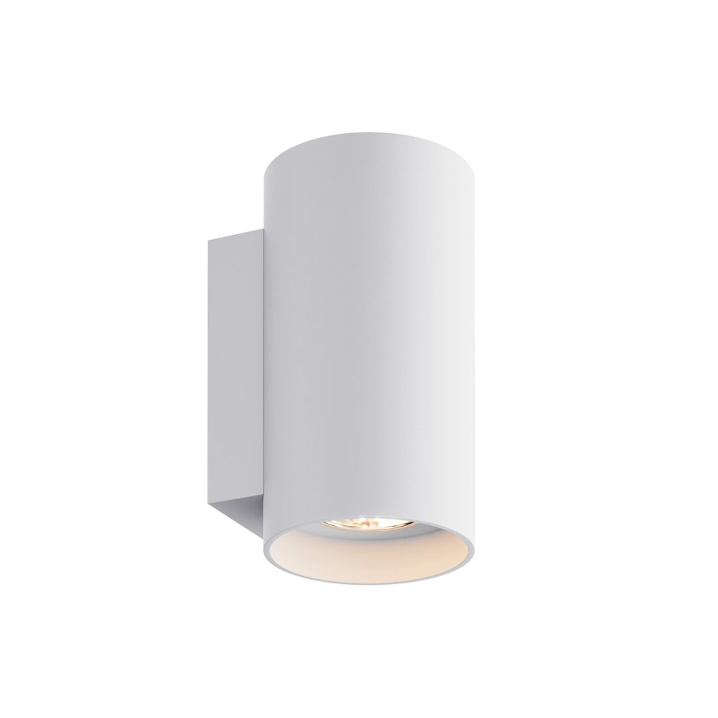 Biele minimalistické nástenné svietidlo SANDY WL ROUND