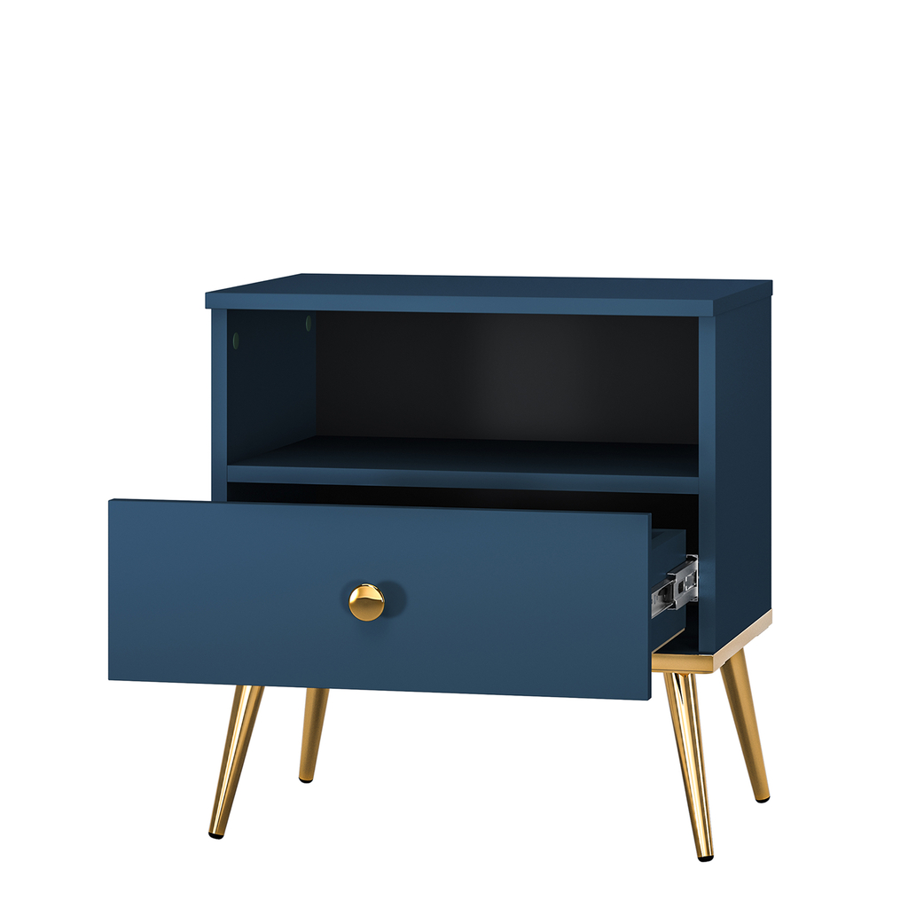 Nočný stolík MARINE, tmavomodrý