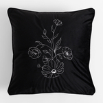 Dekoračná obliečka na vankúš čierna PERLA 45x45 cm