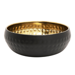 Nerezová miska čierno-zlatá, 12 cm