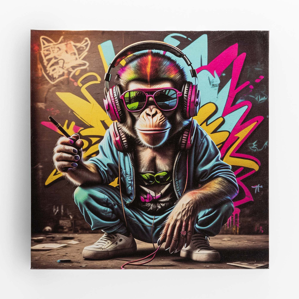 Maľba na plátne OPICA III 28x28 cm