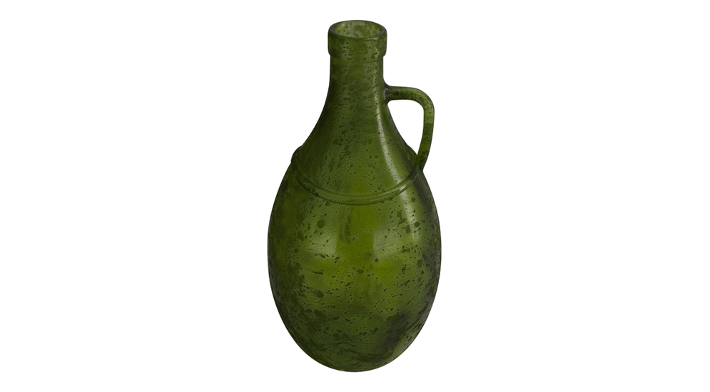 Váza z recyklovaného skla zelená 26 cm
