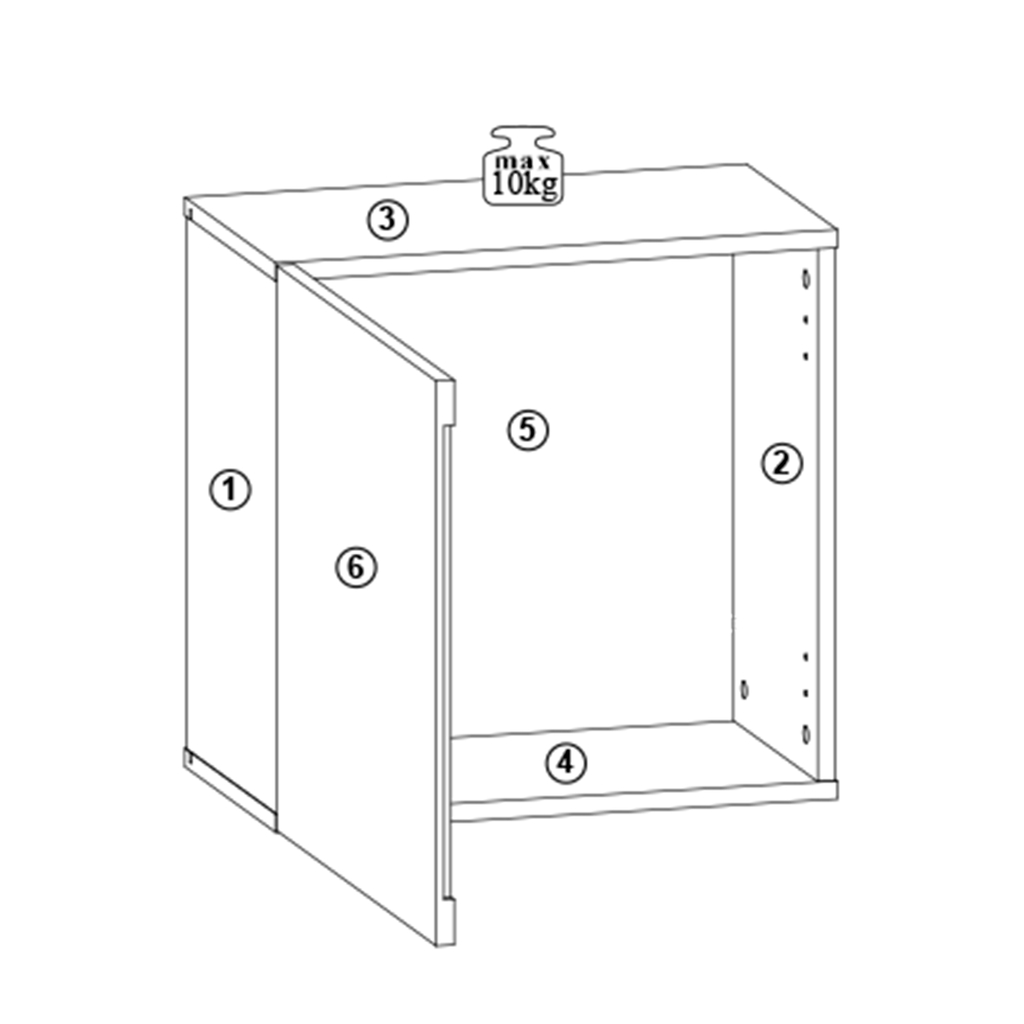 Závesná skrinka VIVIEN 05 ČIERNA