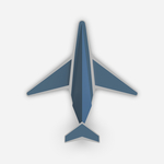 Nástenné LED svietidlo v modrej farbe SKY