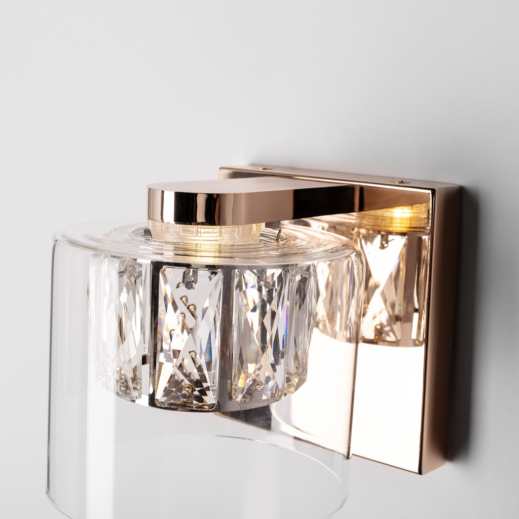 LED nástenné svietidlo francúzske zlato GEM