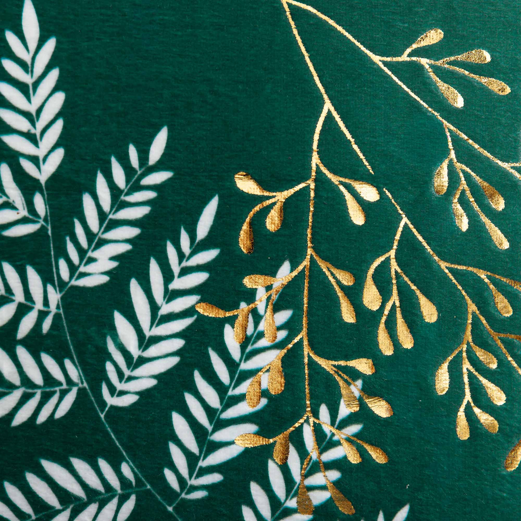 Dekoračná obliečka na vankúš zeleno-zlatá TEMMES 45x45 cm