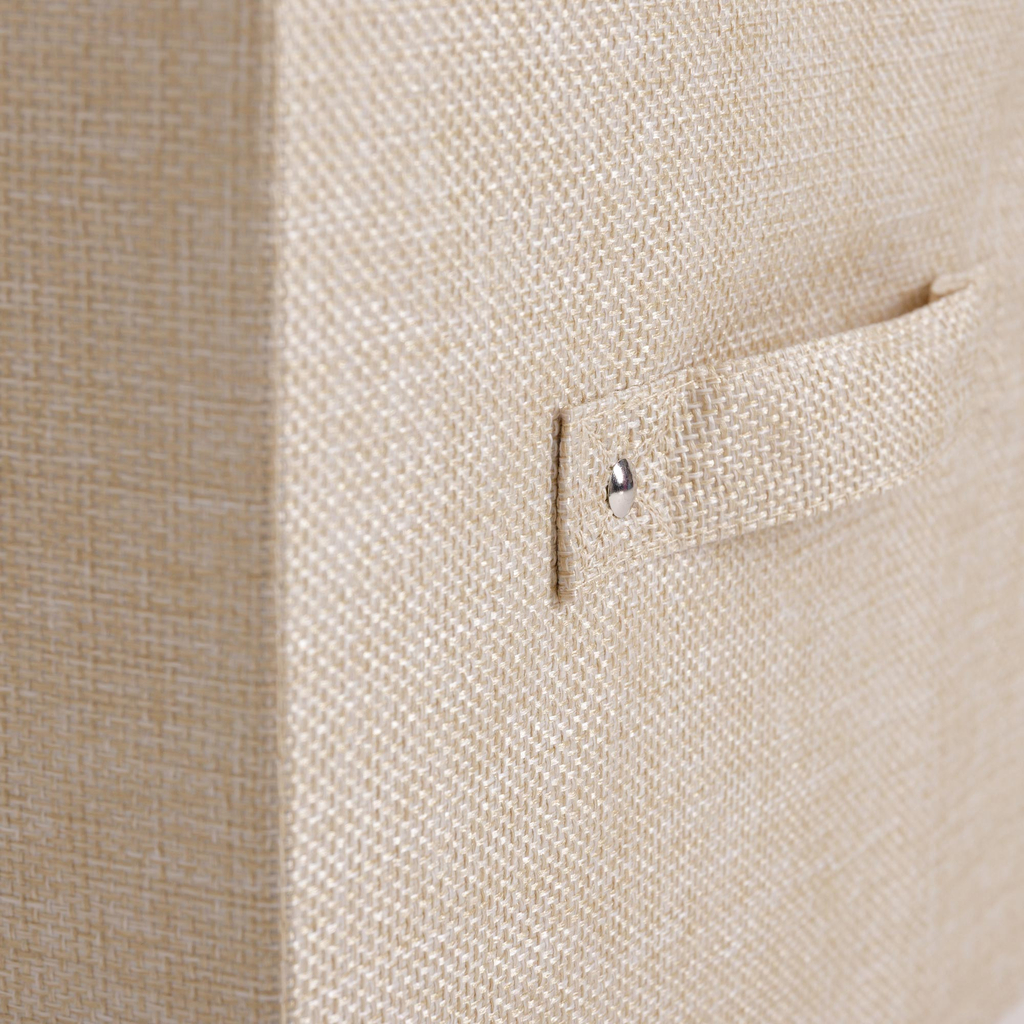 Skladací box s vekom v béžovej farbe 28x28x28 cm