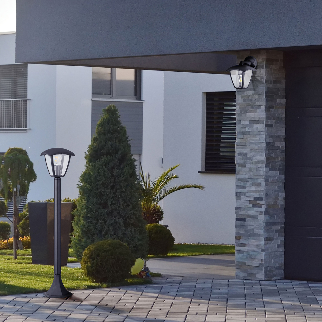 Vonkajšia stojacia lampa čierna IGMA 86 cm