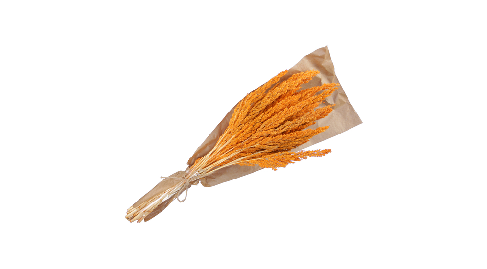 Dekoratívna sušená tráva v kytici 62 cm oranžová
